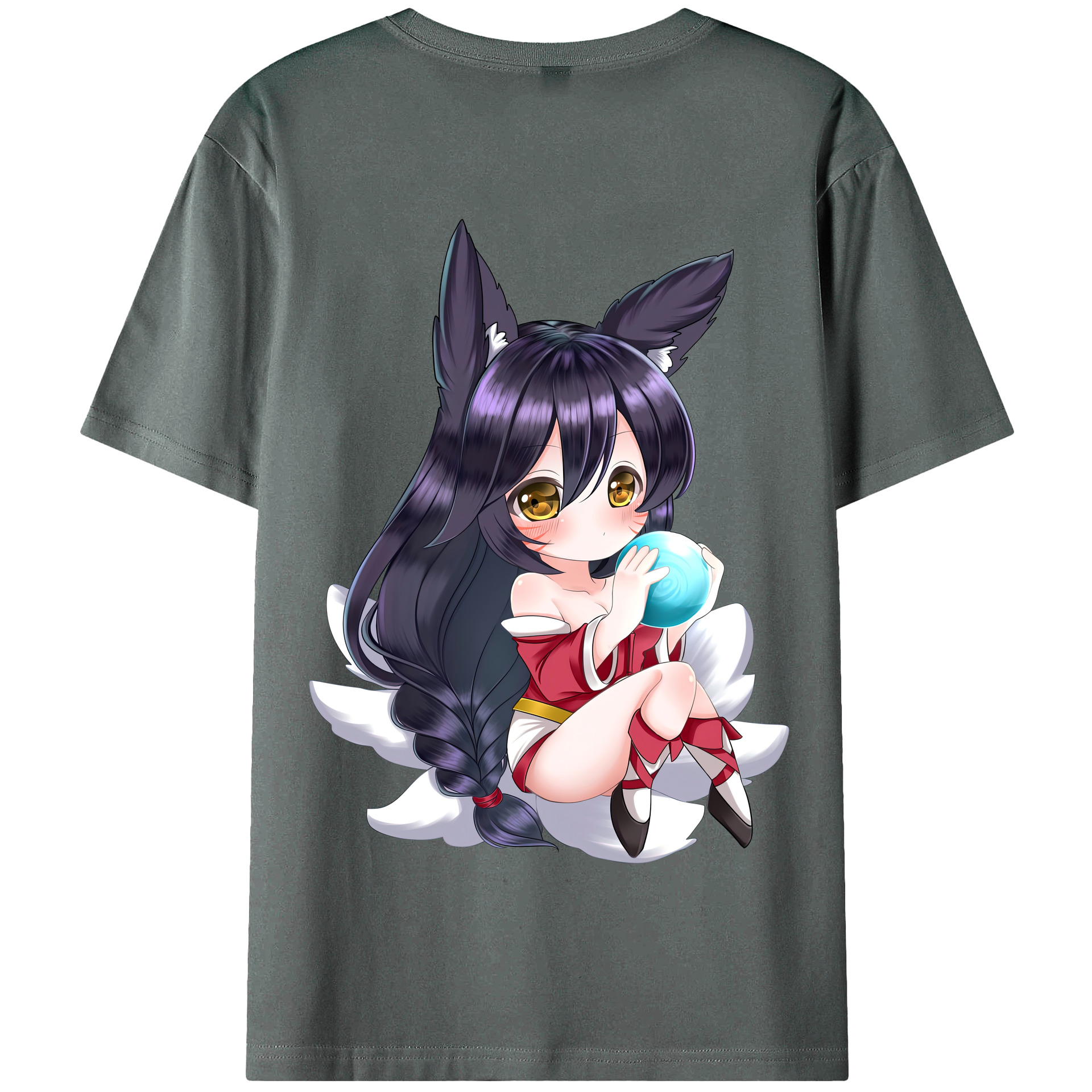 （画像用） リーグ・オブ・レジェンド League of Legends LOL 綿100％半袖Tシャツ（背面プリント）